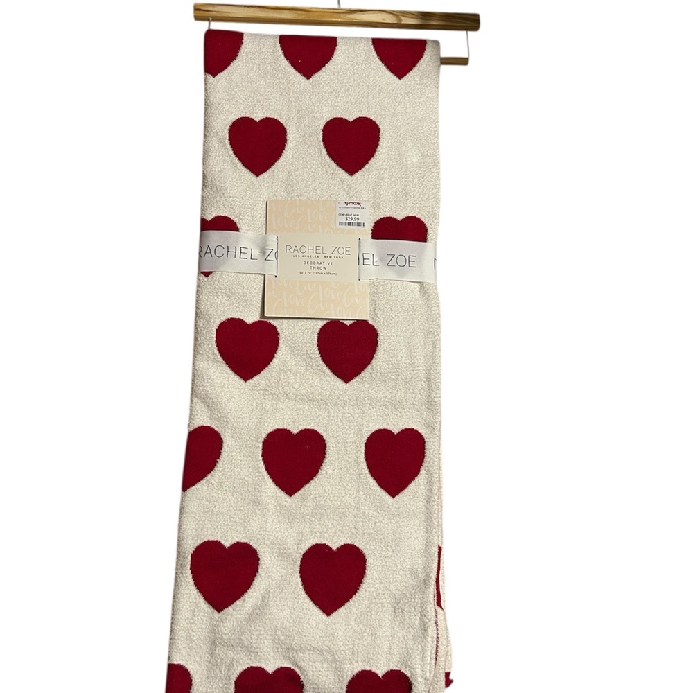 Rachel Zoe Red Heart Blanket Throw